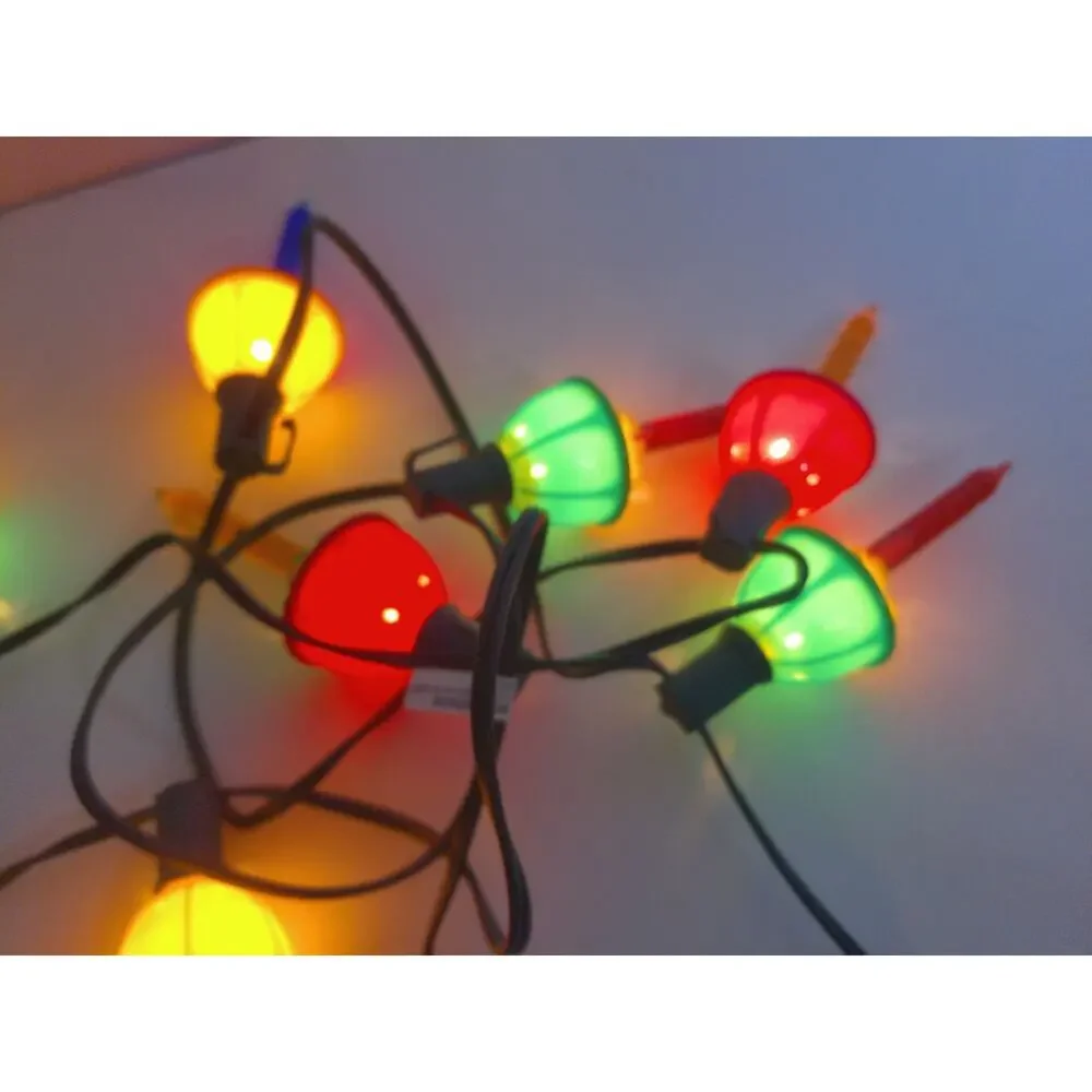 Vintage Christmas Multicolor Bubble Lights Set of 7